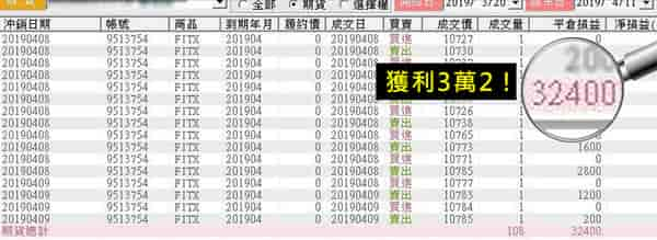 WINSMART聰明贏期貨軟體-獲利對帳單